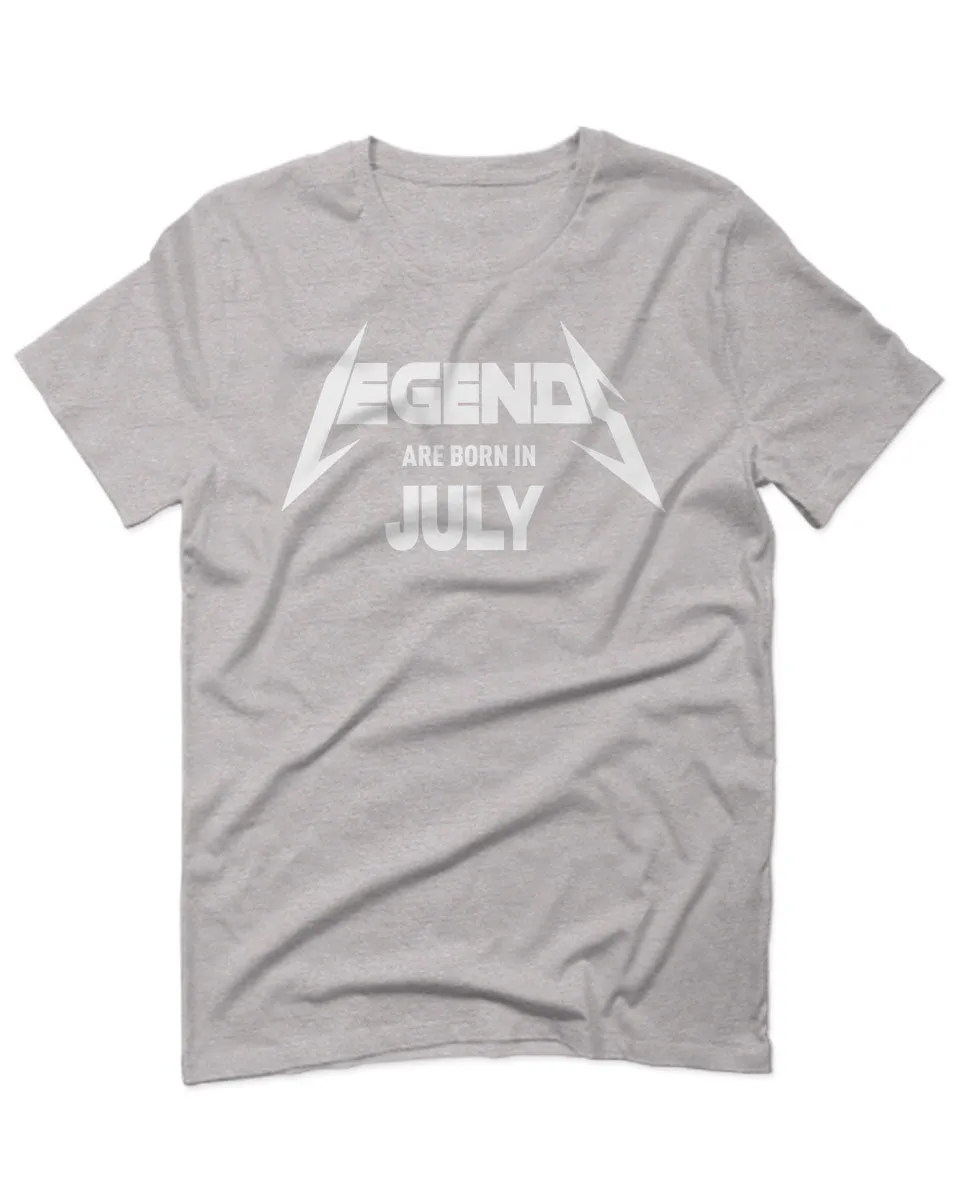 Birthday Gift Legends are Born in July For men T Shirt