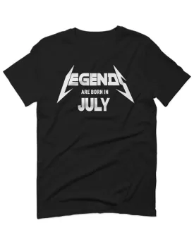 Birthday Gift Legends are Born in July For men T Shirt