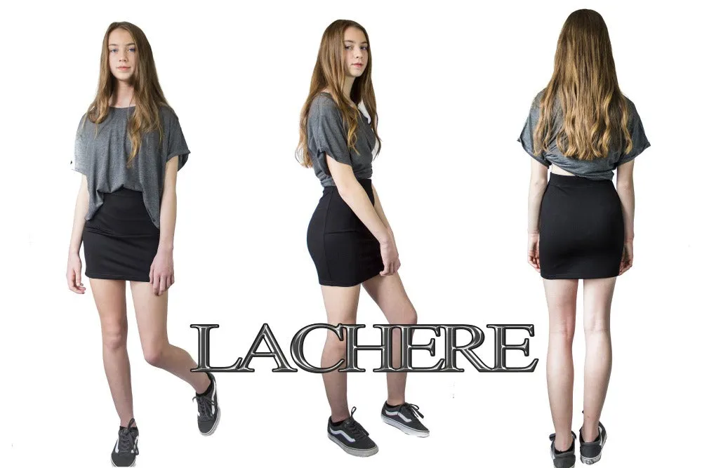 Black Mini Skirt - Premium Jersey