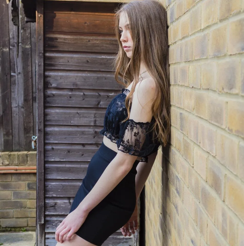 Black Mini Skirt - Premium Jersey