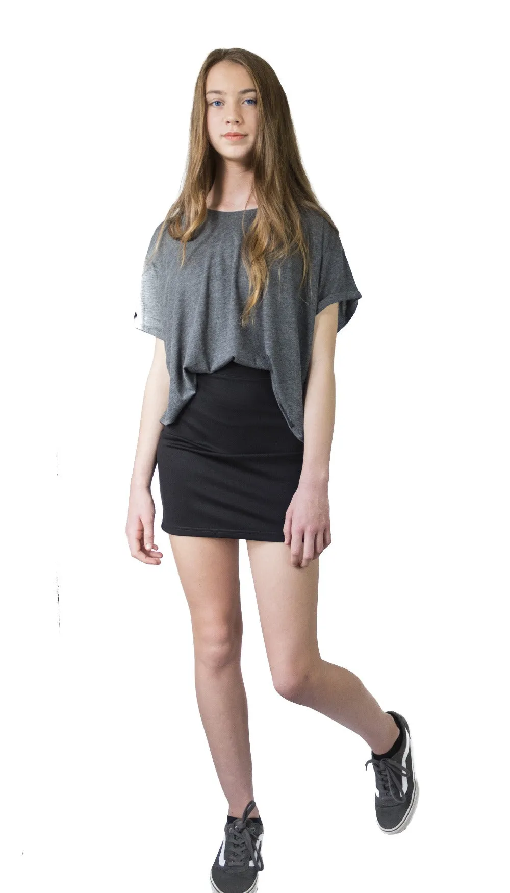 Black Mini Skirt - Premium Jersey