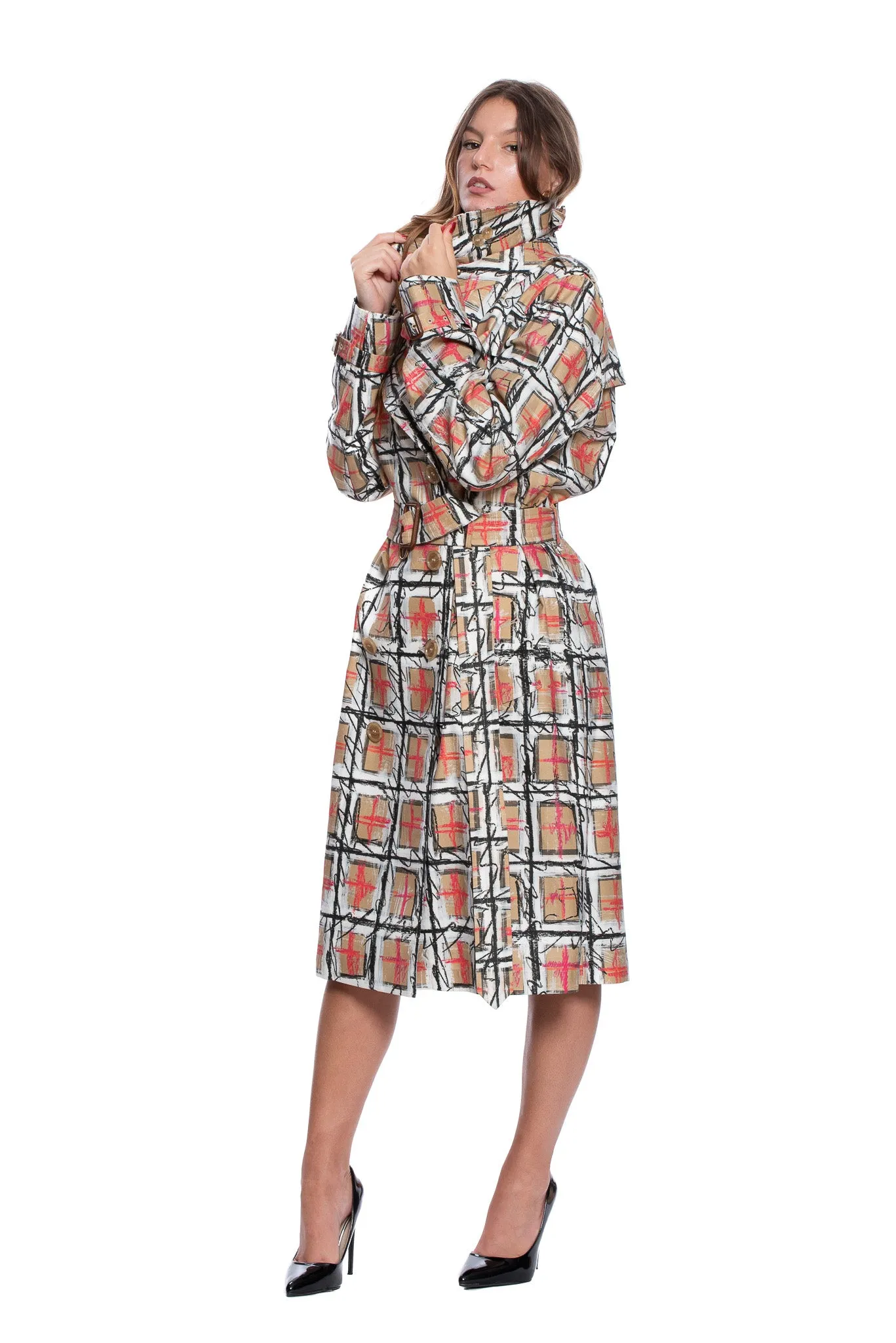 BURBERRY BRISTON SCRIBBLE TRENCH COAT