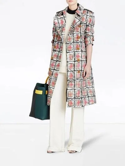BURBERRY BRISTON SCRIBBLE TRENCH COAT