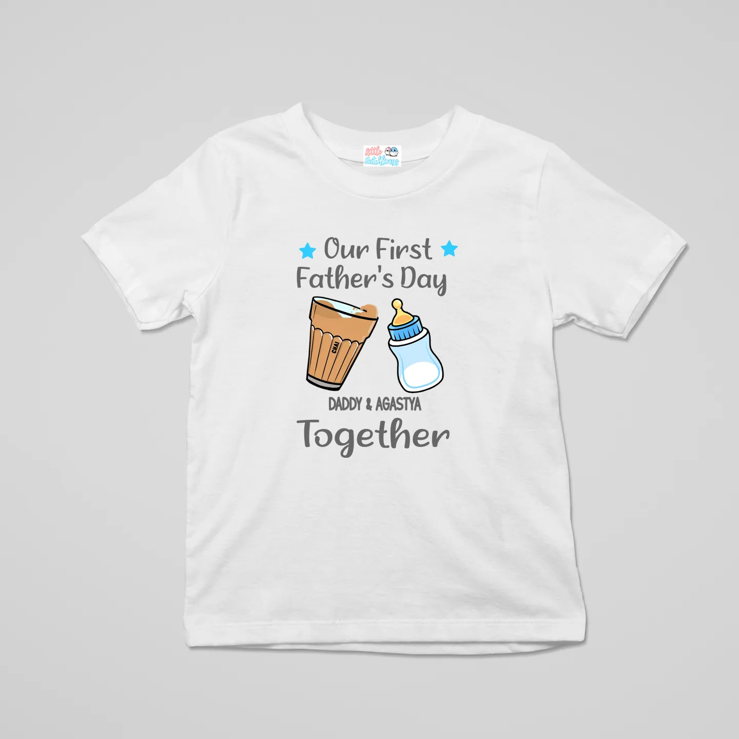 Chai & Milk Bottle First Fathers Day White Combo