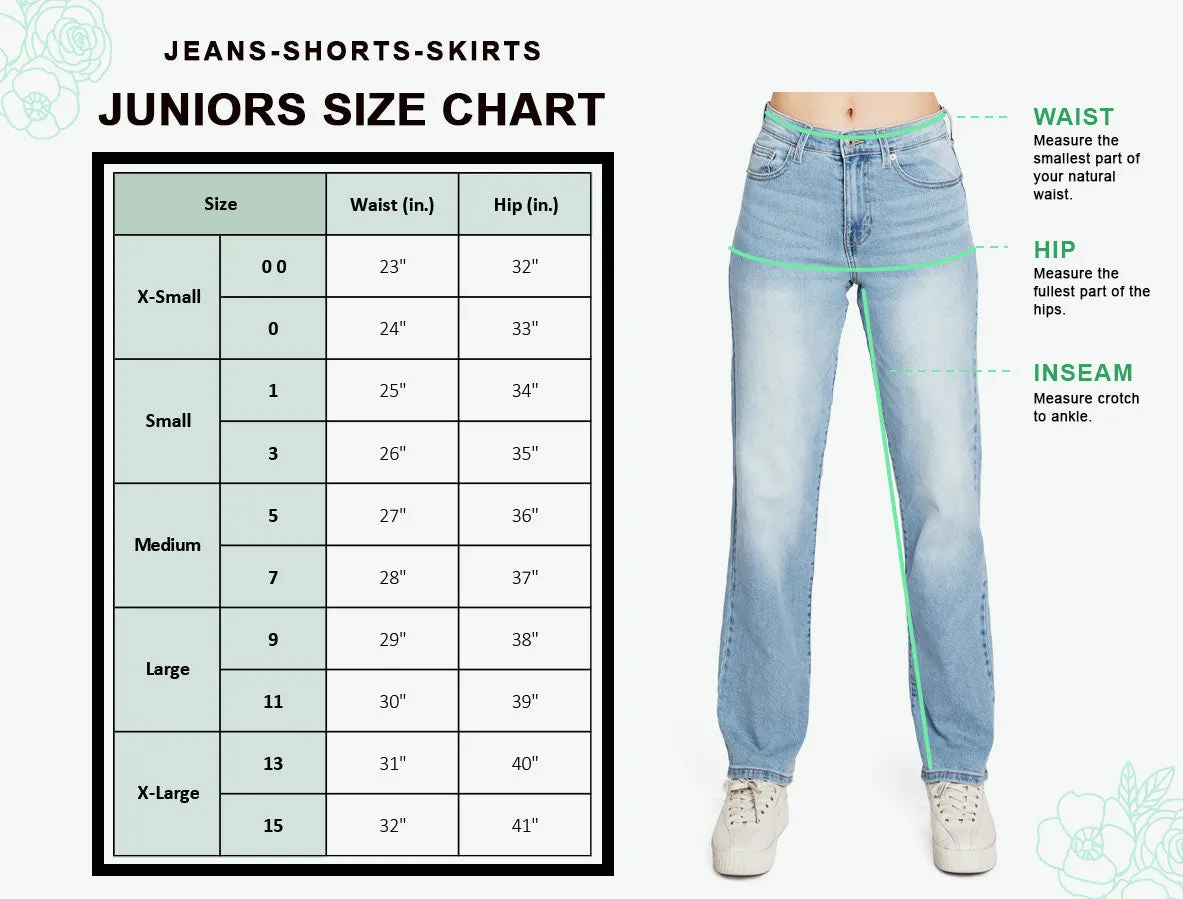 Color Wash Straight Leg Jeans