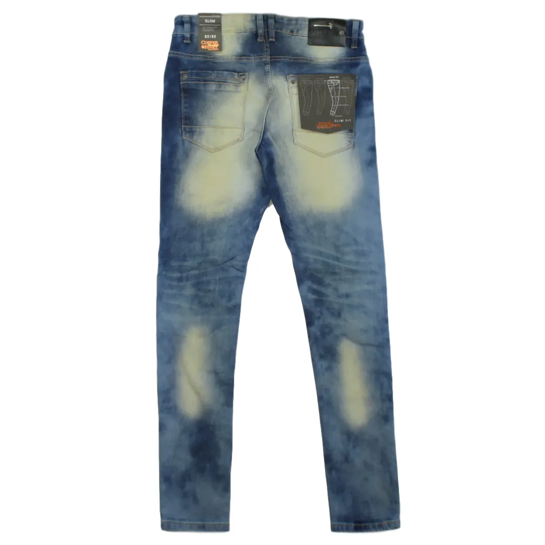 COPPER RIVET DENIM JEANS -013031
