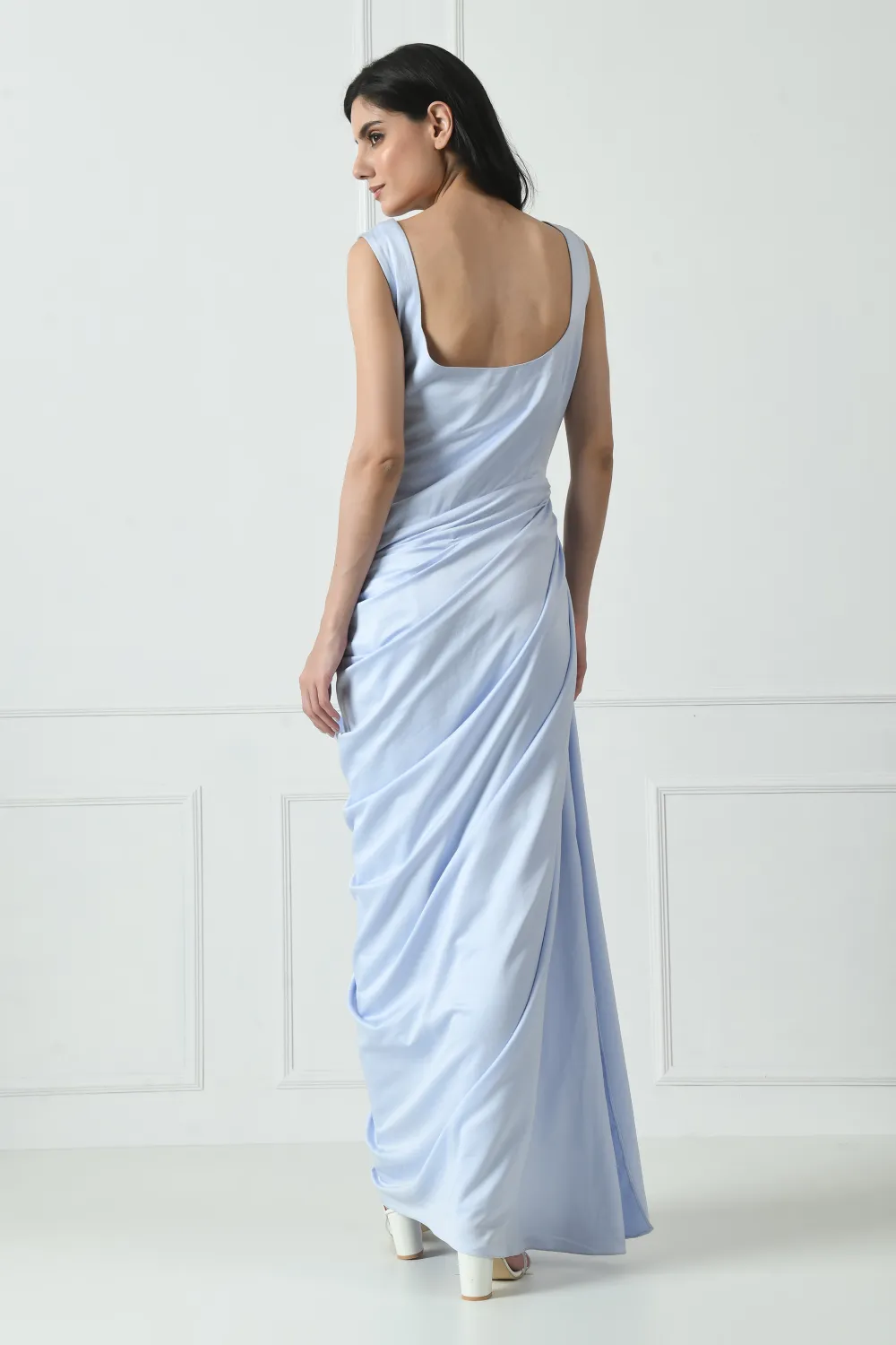 Lavender Indo Western Gown