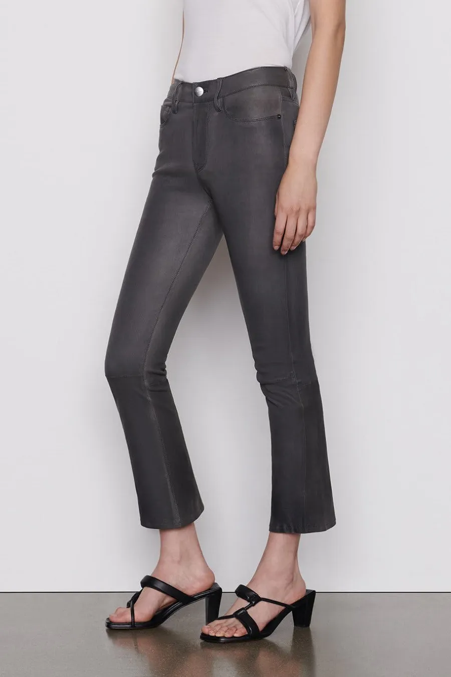 Le Crop Mini Boot Leather Savile Grey