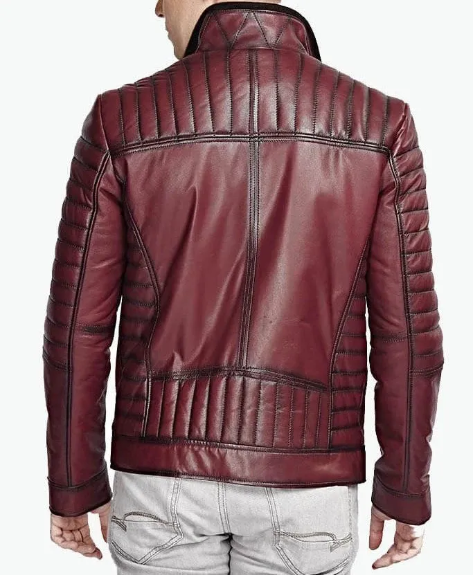 Mens Red Leather Jacket For Sale