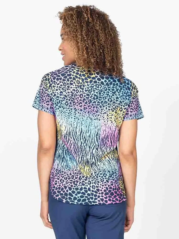 Meraki Sport Women's Print Scrub Top | Trendy Spots