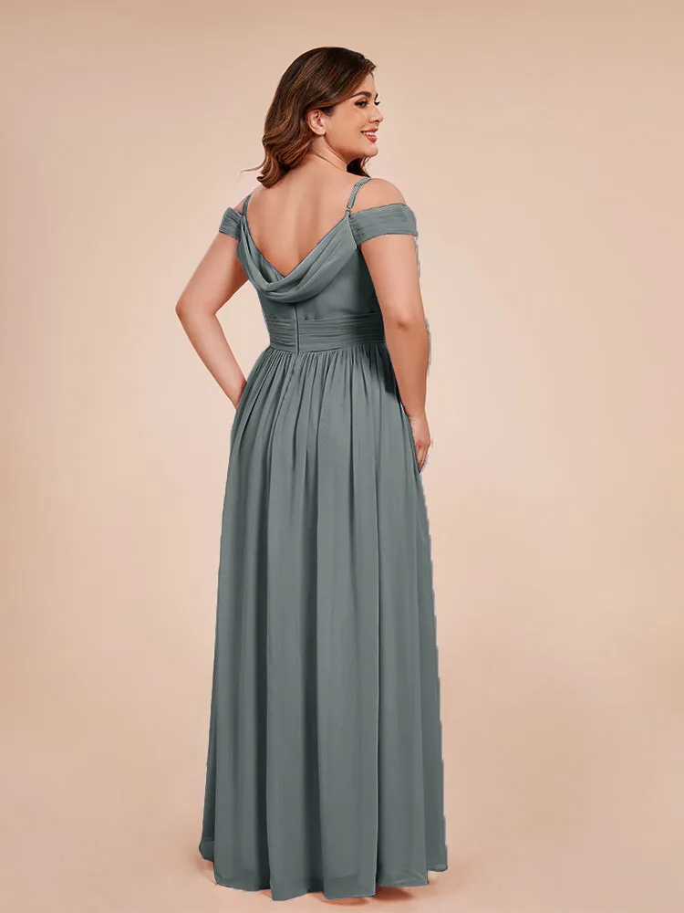 Mia A-line Off The Shoulder Plus Size Bridesmaid Dress