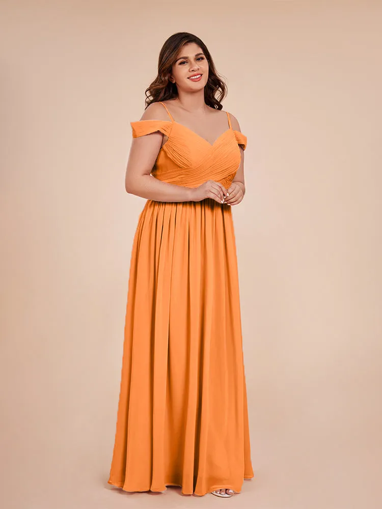Mia A-line Off The Shoulder Plus Size Bridesmaid Dress