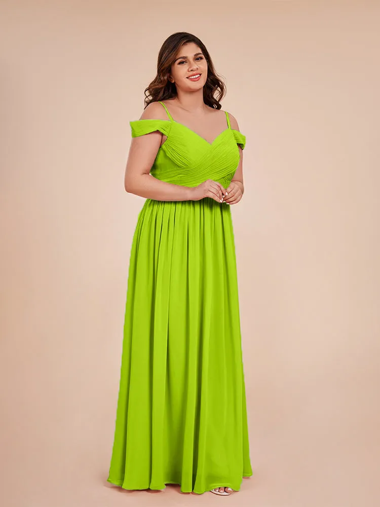 Mia A-line Off The Shoulder Plus Size Bridesmaid Dress