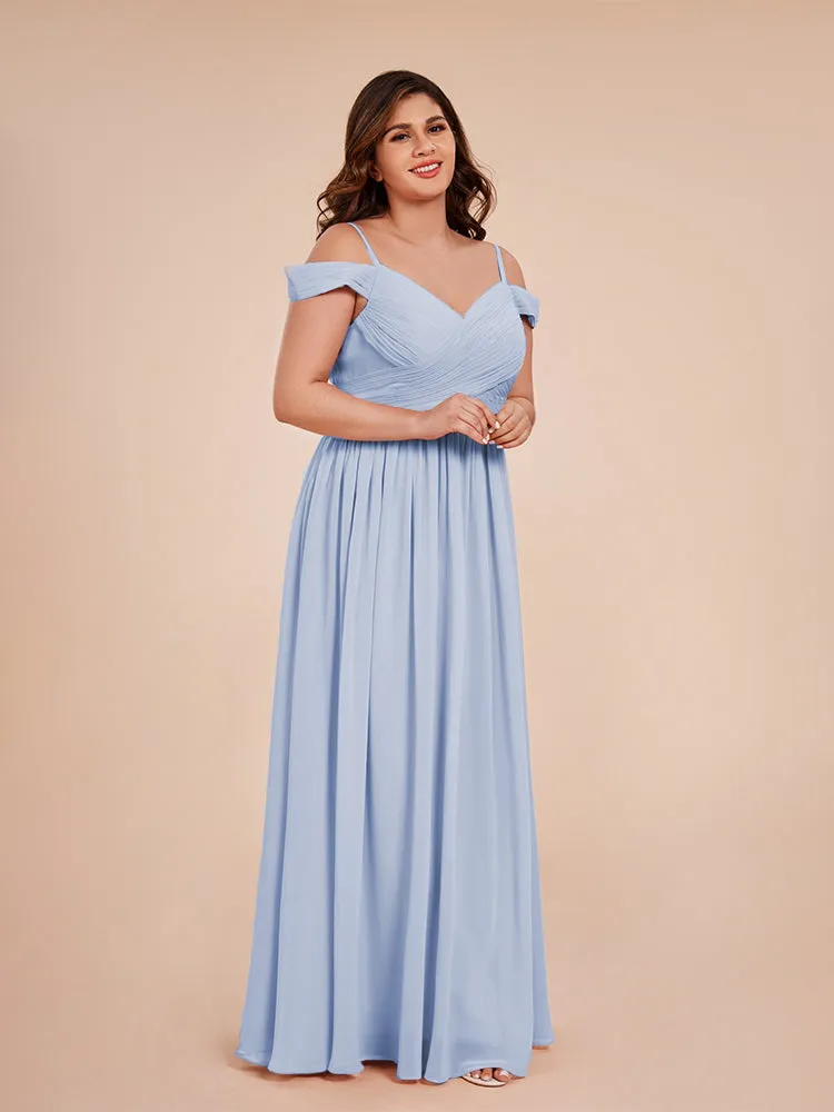 Mia A-line Off The Shoulder Plus Size Bridesmaid Dress