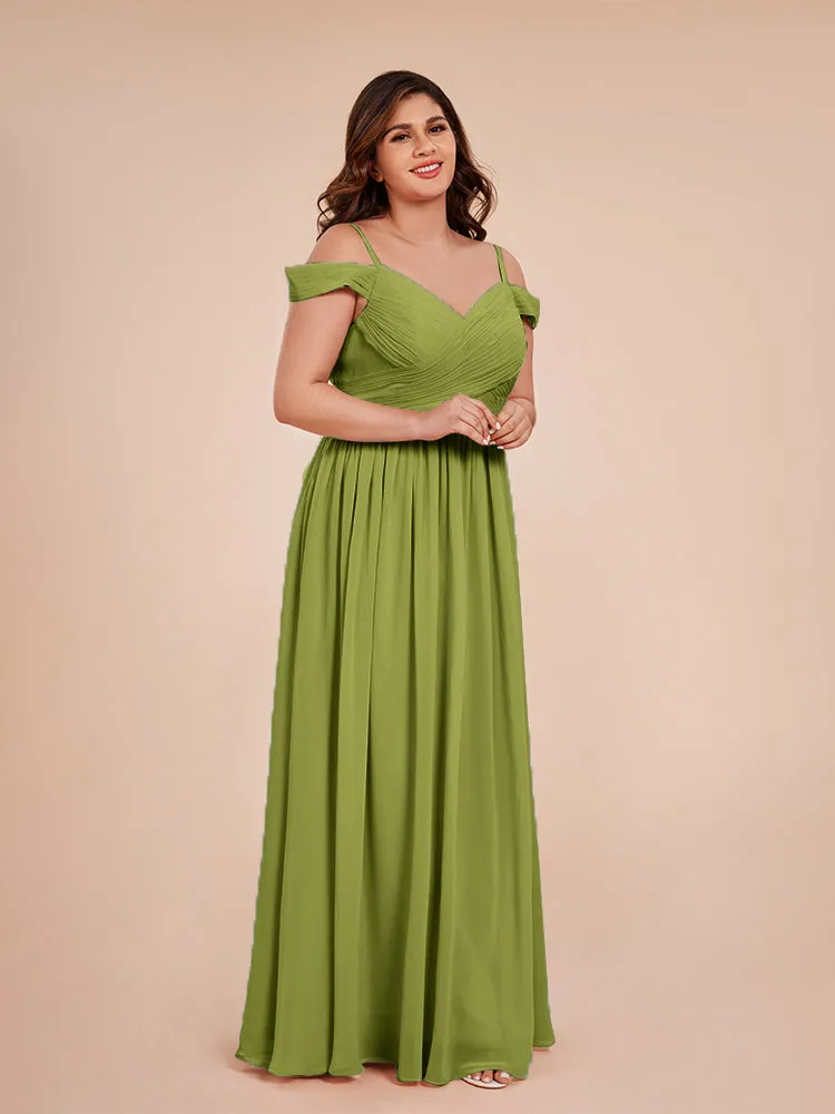 Mia A-line Off The Shoulder Plus Size Bridesmaid Dress