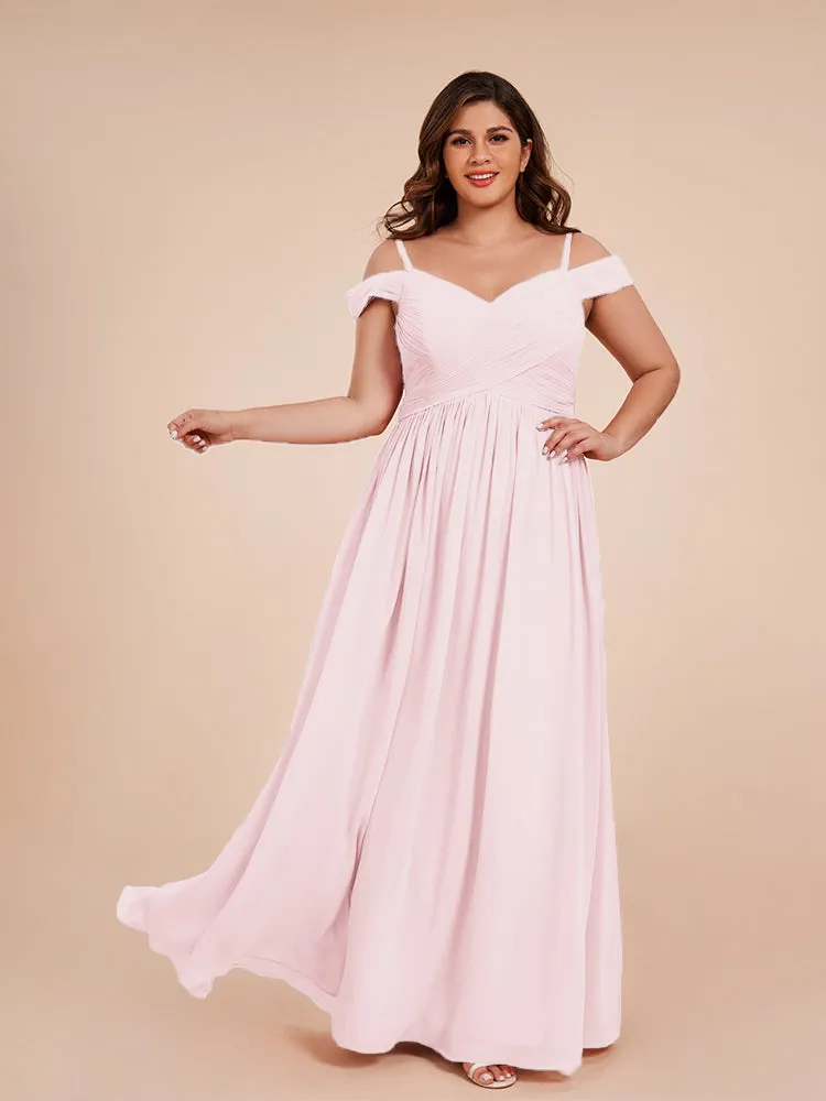 Mia A-line Off The Shoulder Plus Size Bridesmaid Dress