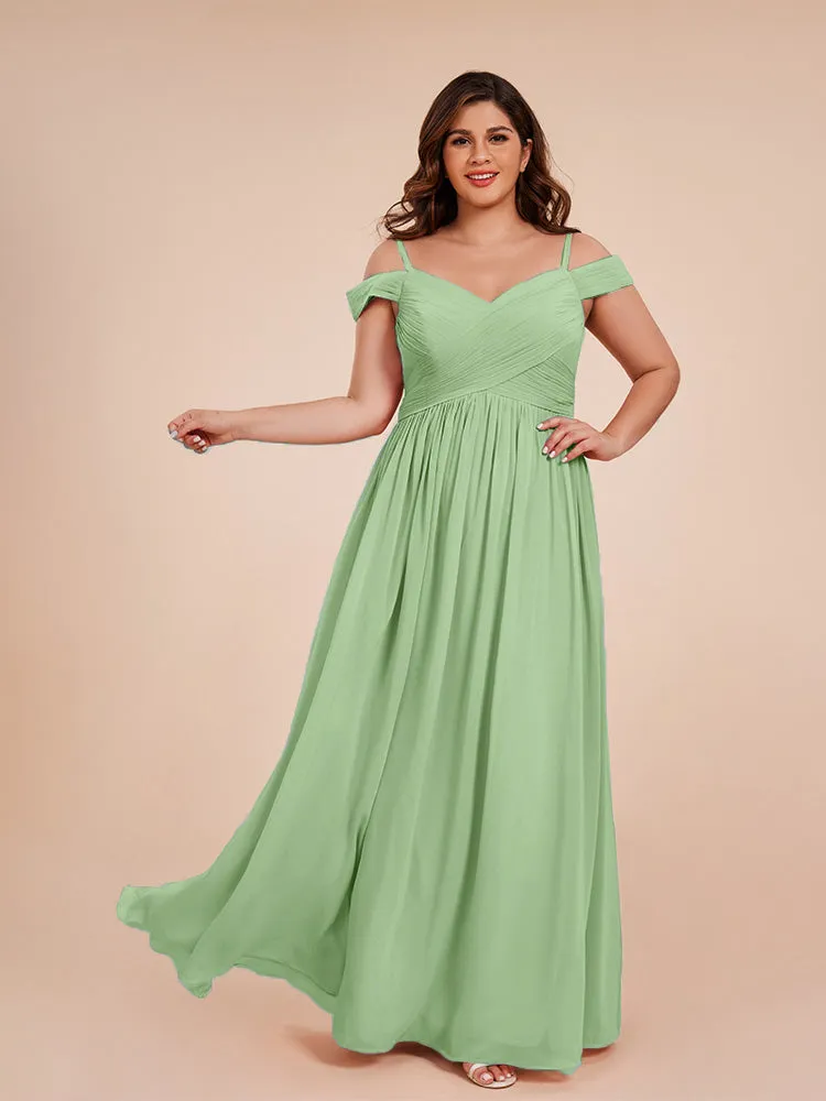 Mia A-line Off The Shoulder Plus Size Bridesmaid Dress