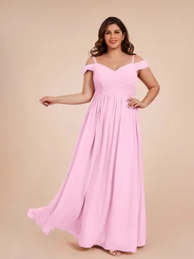 Mia A-line Off The Shoulder Plus Size Bridesmaid Dress
