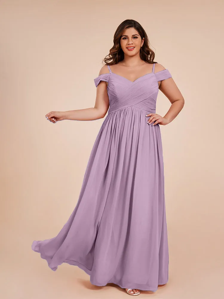 Mia A-line Off The Shoulder Plus Size Bridesmaid Dress