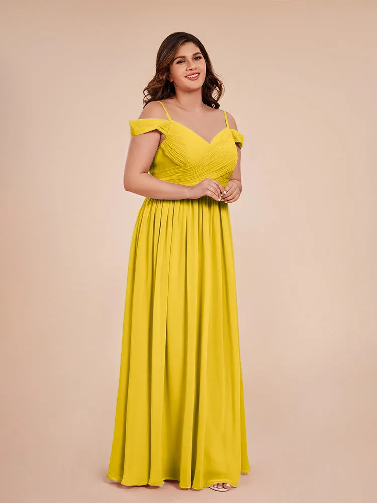 Mia A-line Off The Shoulder Plus Size Bridesmaid Dress