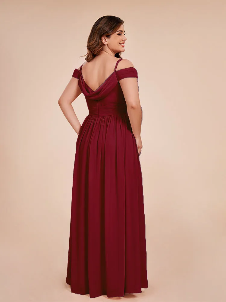 Mia A-line Off The Shoulder Plus Size Bridesmaid Dress