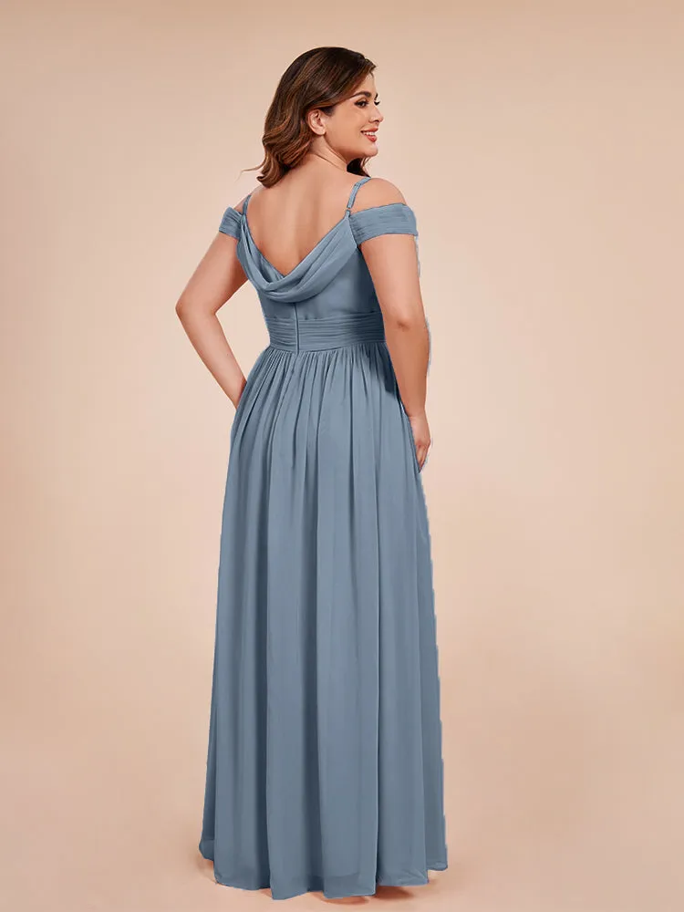 Mia A-line Off The Shoulder Plus Size Bridesmaid Dress