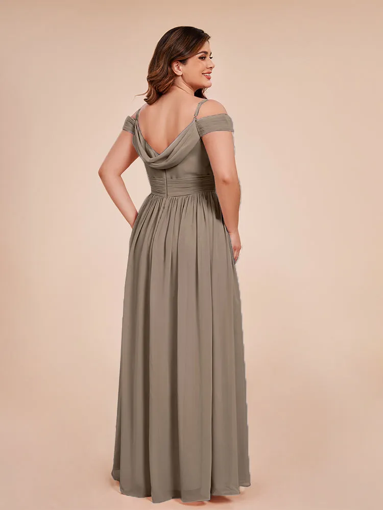 Mia A-line Off The Shoulder Plus Size Bridesmaid Dress