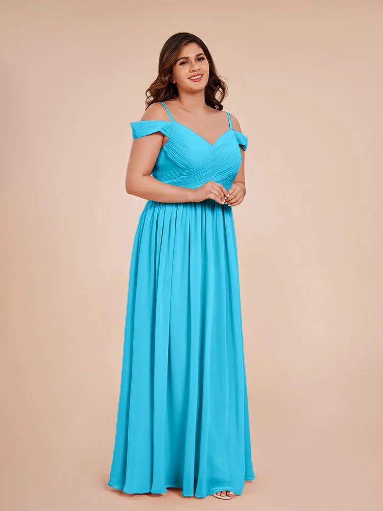 Mia A-line Off The Shoulder Plus Size Bridesmaid Dress