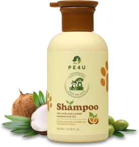 Natural Anti-Shedding & Coat-Softening Pet Shampoo, Gentle Anti Shedding Shampoo for Dogs & Cats, Reduces Shedding, Softens Fur - 8.45 Fl Oz Dog Shampoo for Shedding - Deshedding Dog Shampoo