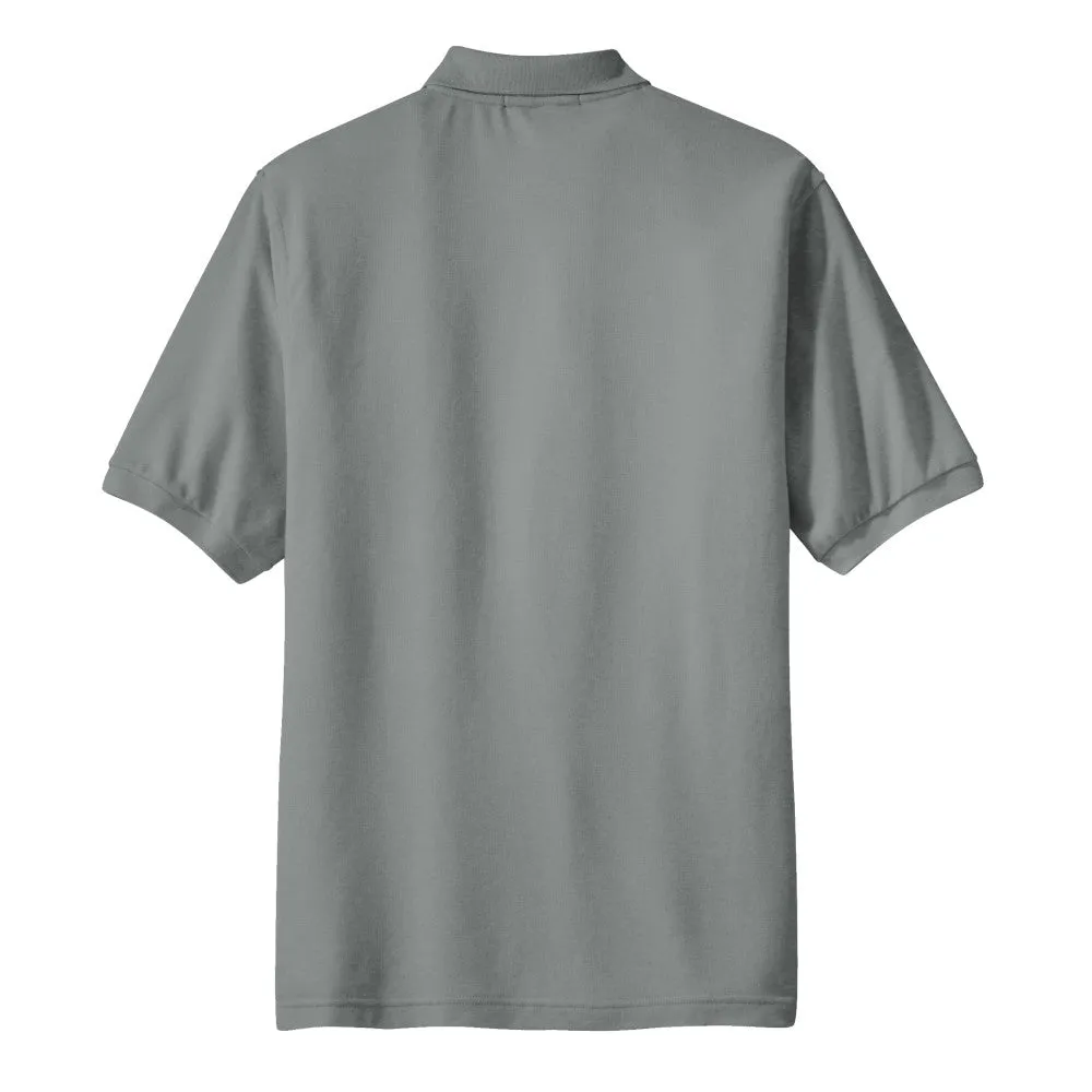 Port Authority® Silk Touch™ Polo with Pocket - Cool Grey