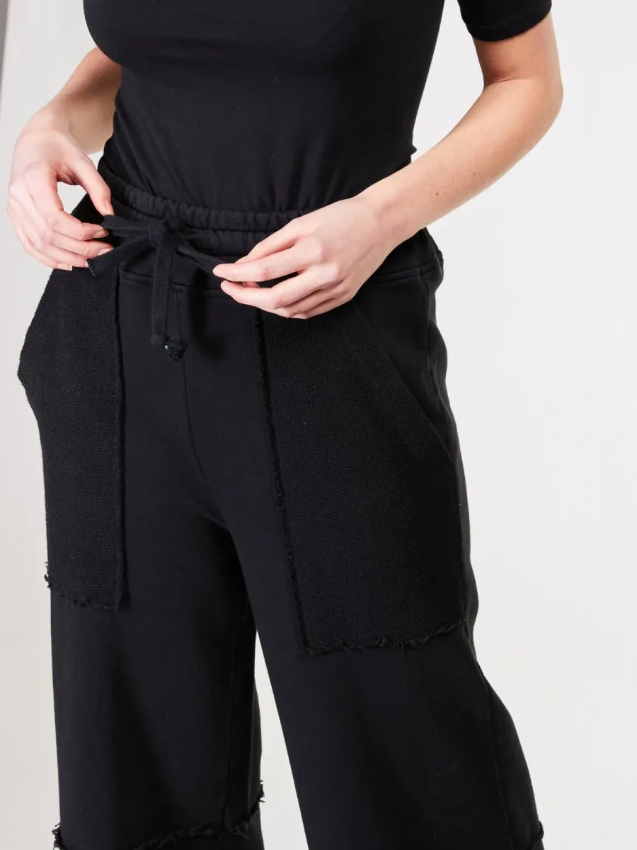 Raw Stitch Panelled Palazzo Pant