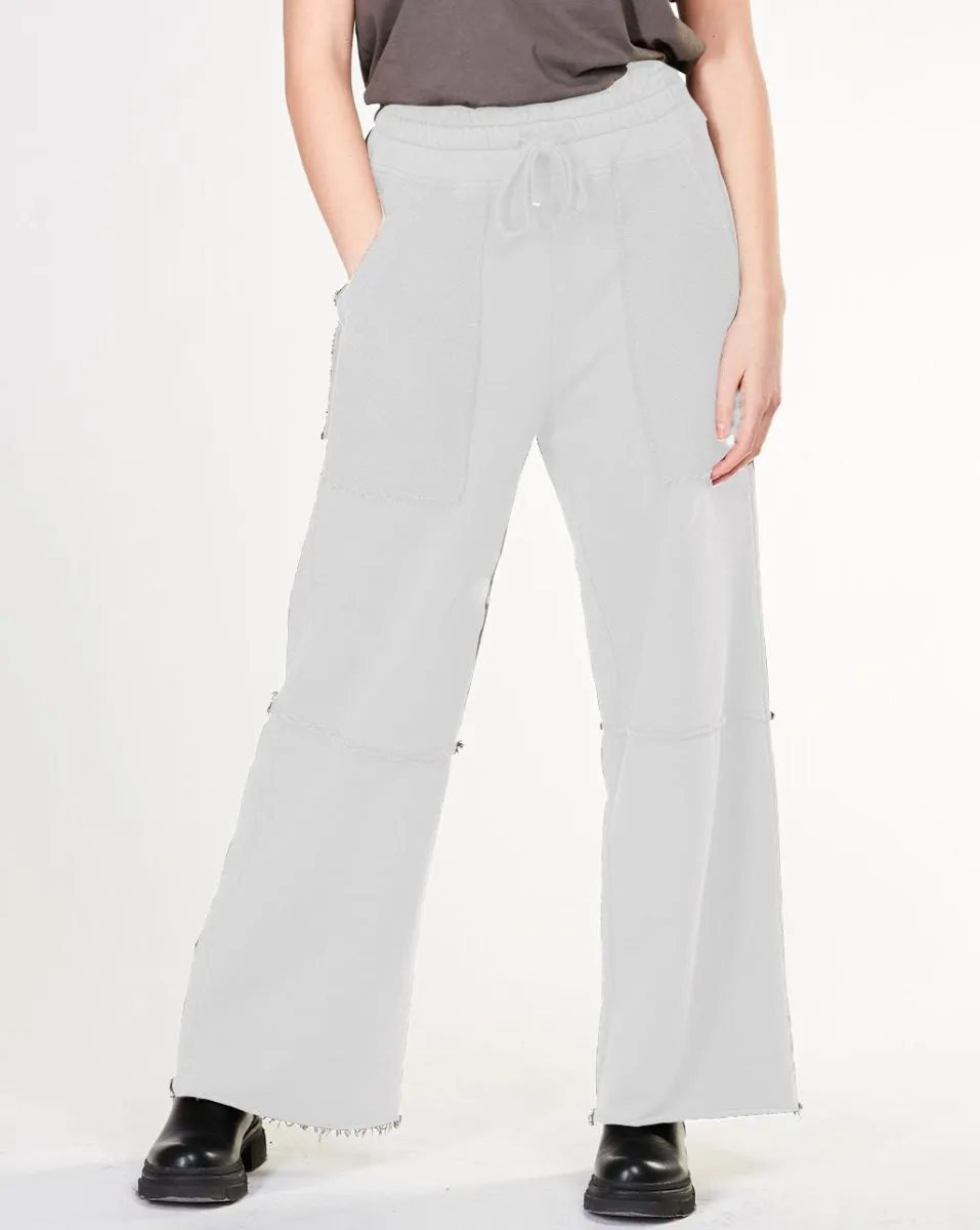 Raw Stitch Panelled Palazzo Pant