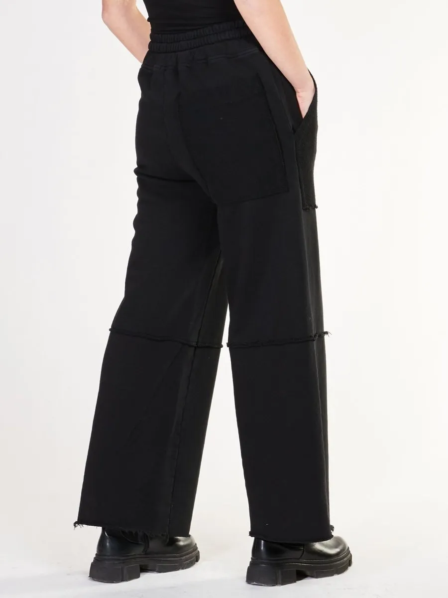 Raw Stitch Panelled Palazzo Pant