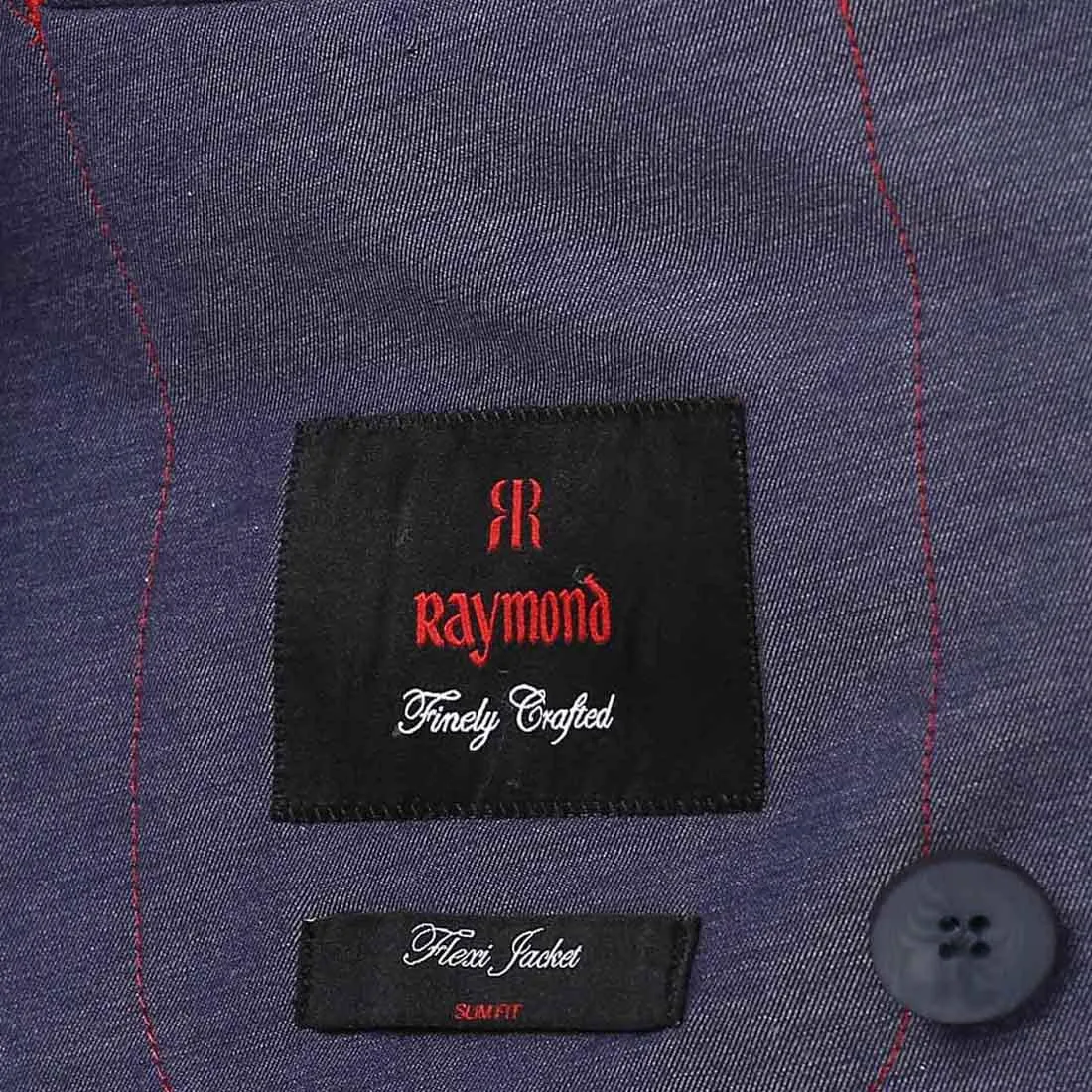 Raymond Men Blue Contemporary Fit Cotton Jackets