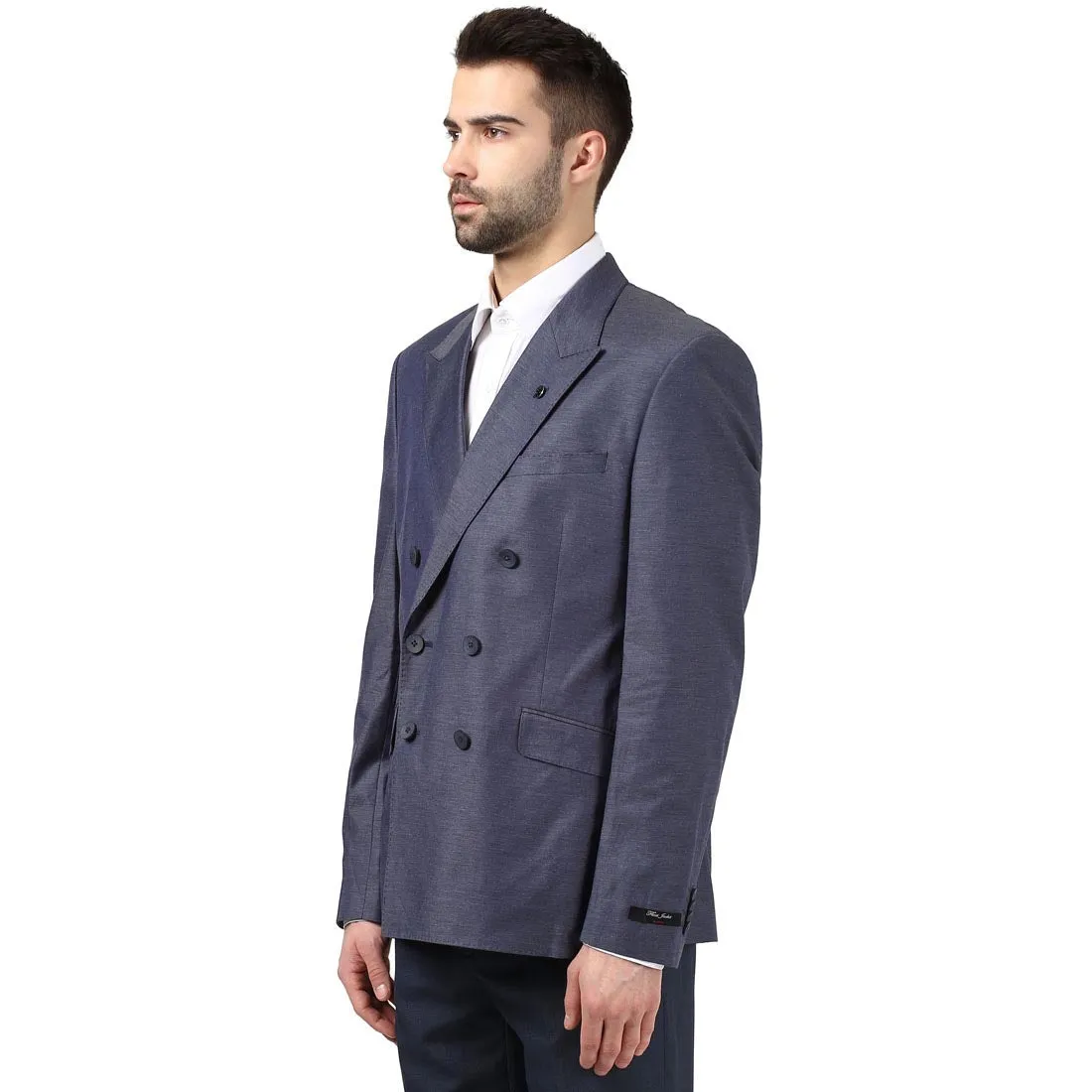 Raymond Men Blue Contemporary Fit Cotton Jackets
