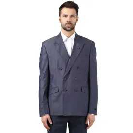 Raymond Men Blue Contemporary Fit Cotton Jackets
