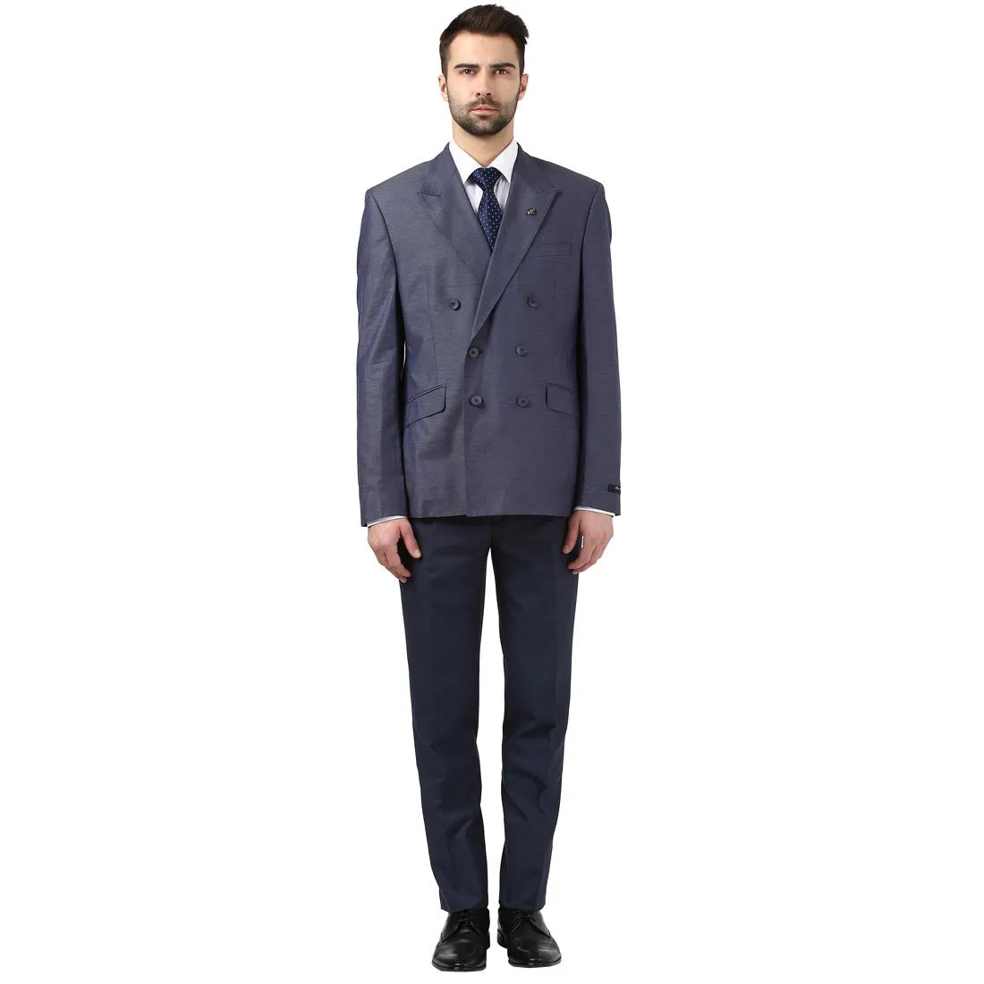 Raymond Men Blue Contemporary Fit Cotton Jackets
