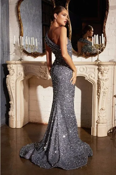 SEQUIN OFF SHOULDER MERMAID GOWN