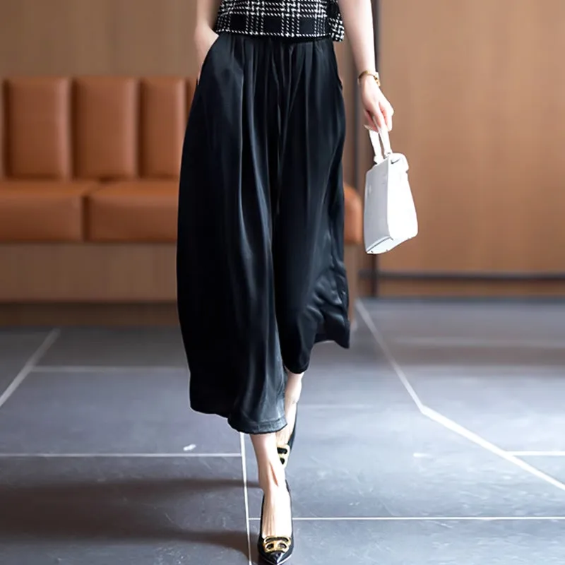 Summer Womens Fashion Wide-leg Pants Skirt