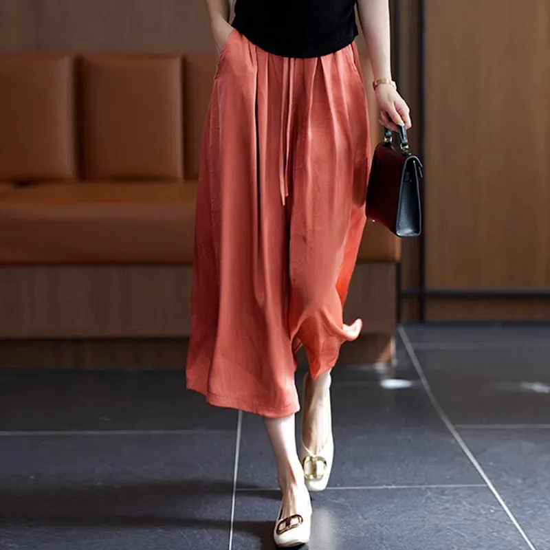 Summer Womens Fashion Wide-leg Pants Skirt