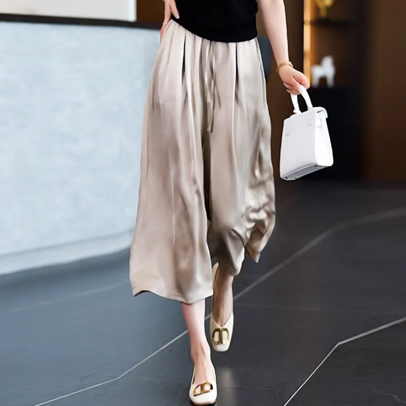 Summer Womens Fashion Wide-leg Pants Skirt