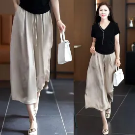Summer Womens Fashion Wide-leg Pants Skirt