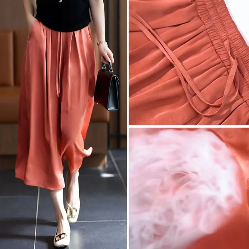 Summer Womens Fashion Wide-leg Pants Skirt