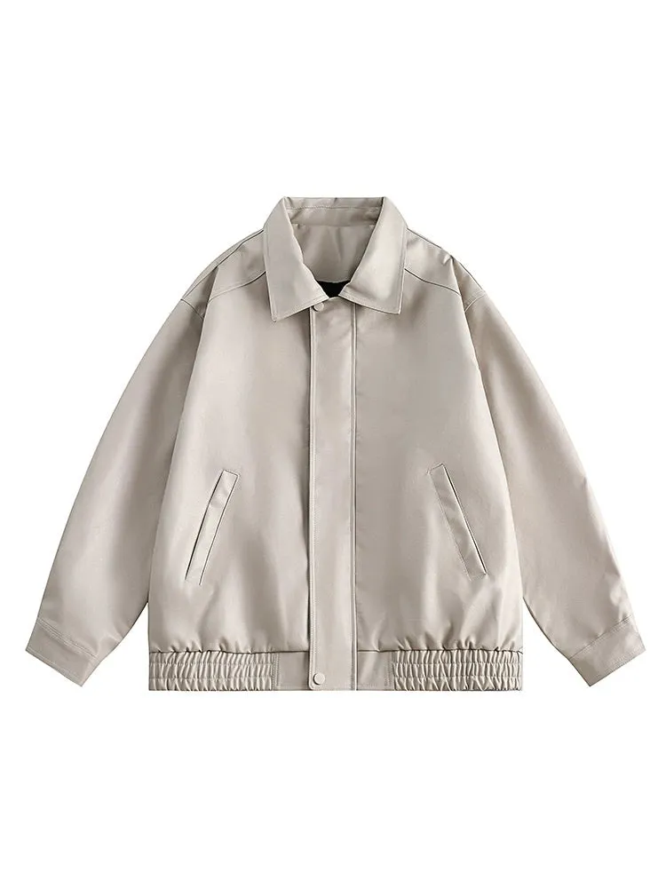 Tokyo Spring & Fall Retro Handsome Loose Jacket Leather Coat