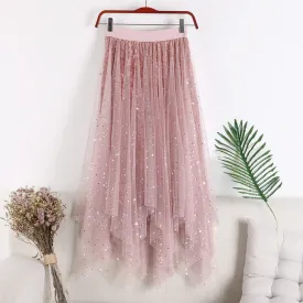 Tulle Skirts Women Boho Long Skirt