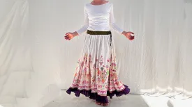 Vintage Banni Embroidered Drawstring Skirt. 0559